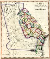 Georgia 1817 State Map 17x19